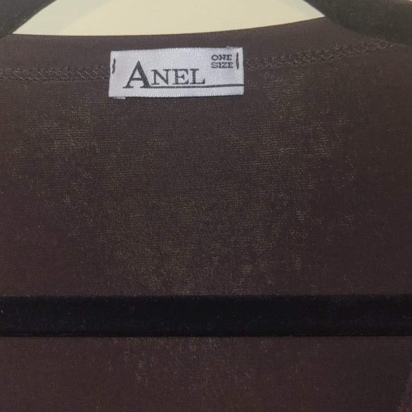 Anel (Greece) Brown Tie Front Top - Picture 2 of 2